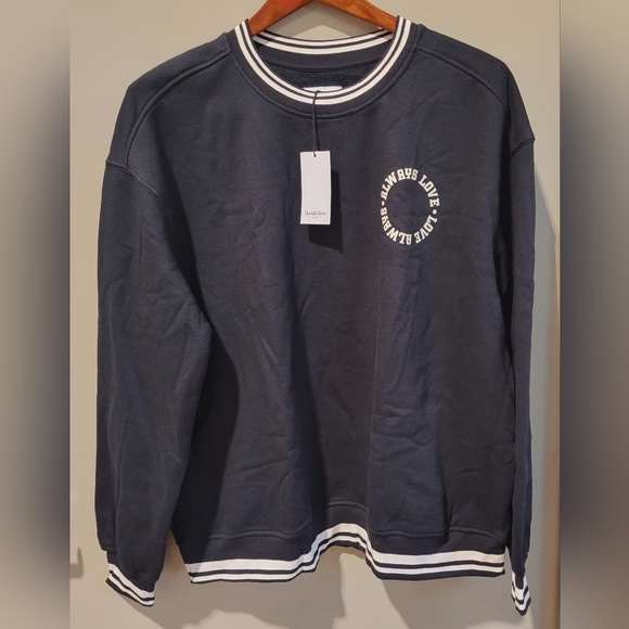 Goodfellow & Co Other - Goodfellow Men's Black Fleece Sweatshirt ALWAYS LOVE, LOVE ALWAYS